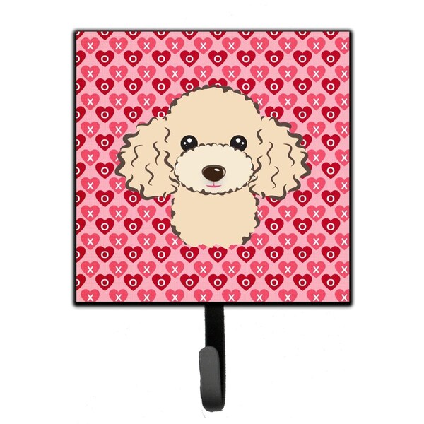 Carolines Treasures Buff Poodle Hearts Leash or Key Holder BB5328SH4 - main